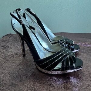 Elegant Black Strappy Heels